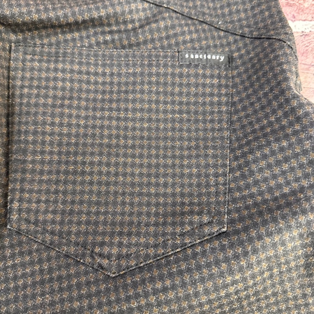 Sanctuary Womens Brown Black Micro Houndstooth Pull On Leggings Pants Size M - Picture 7 of 14